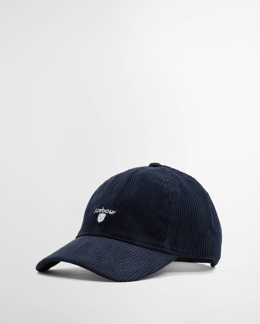 Barbour Preston Mens Cord Cap - Navy | CHO | Designer Mens Caps