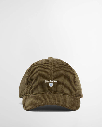 Barbour Preston Mens Cord Cap - Olive | CHO | Designer Mens Caps
