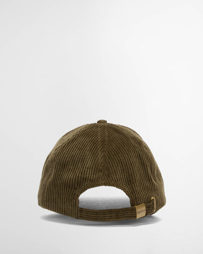 Barbour Preston Mens Cord Cap - Olive | CHO | Designer Mens Caps