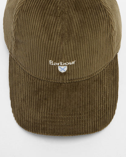 Barbour Preston Mens Cord Cap - Olive | CHO | Designer Mens Caps