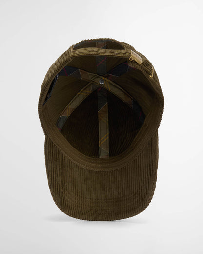 Barbour Preston Mens Cord Cap - Olive | CHO | Designer Mens Caps