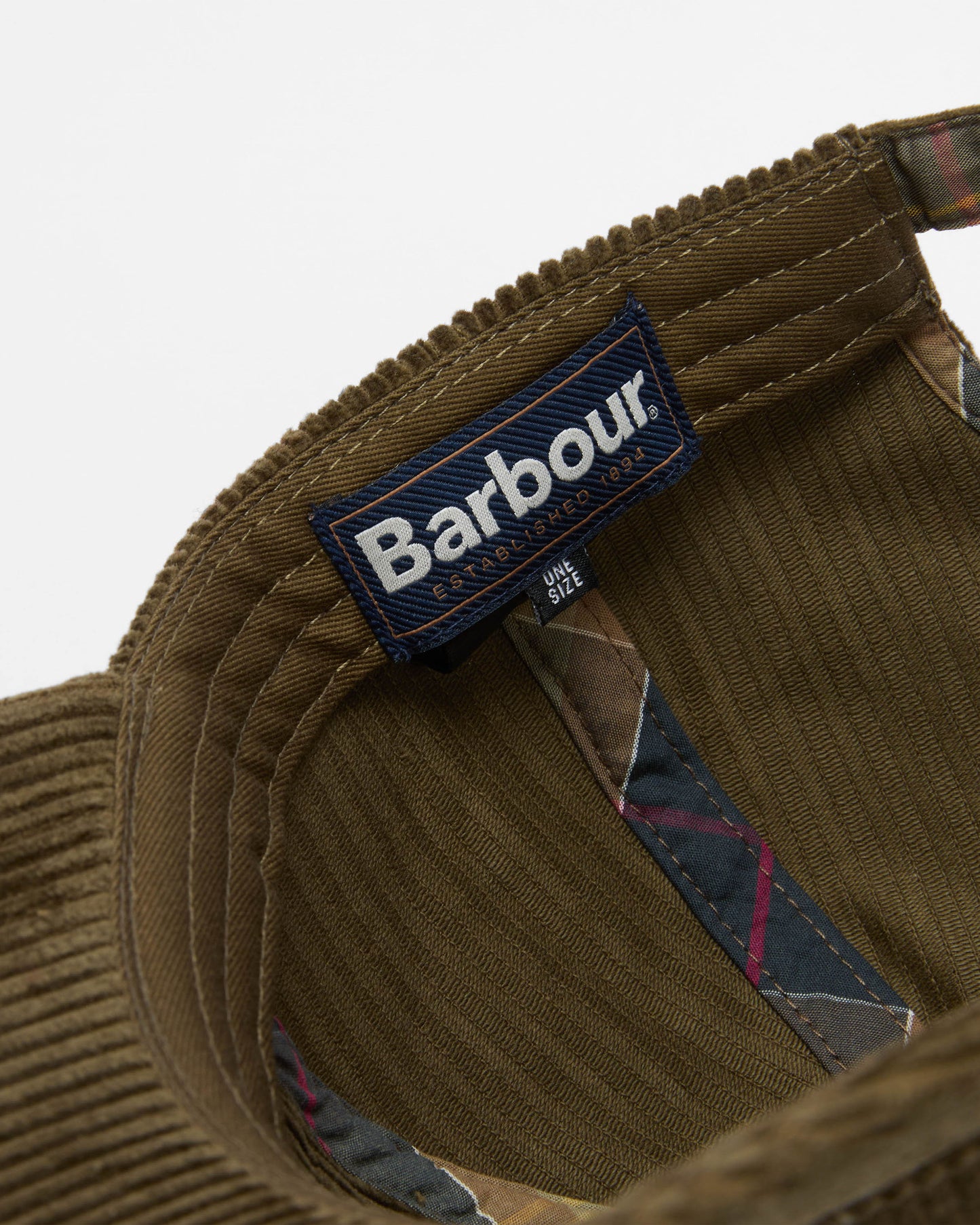 Barbour Preston Mens Cord Cap - Olive | CHO | Designer Mens Caps