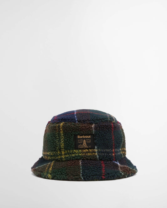 Barbour Field Fleece Mens Bucket Hat- Classic Tartan