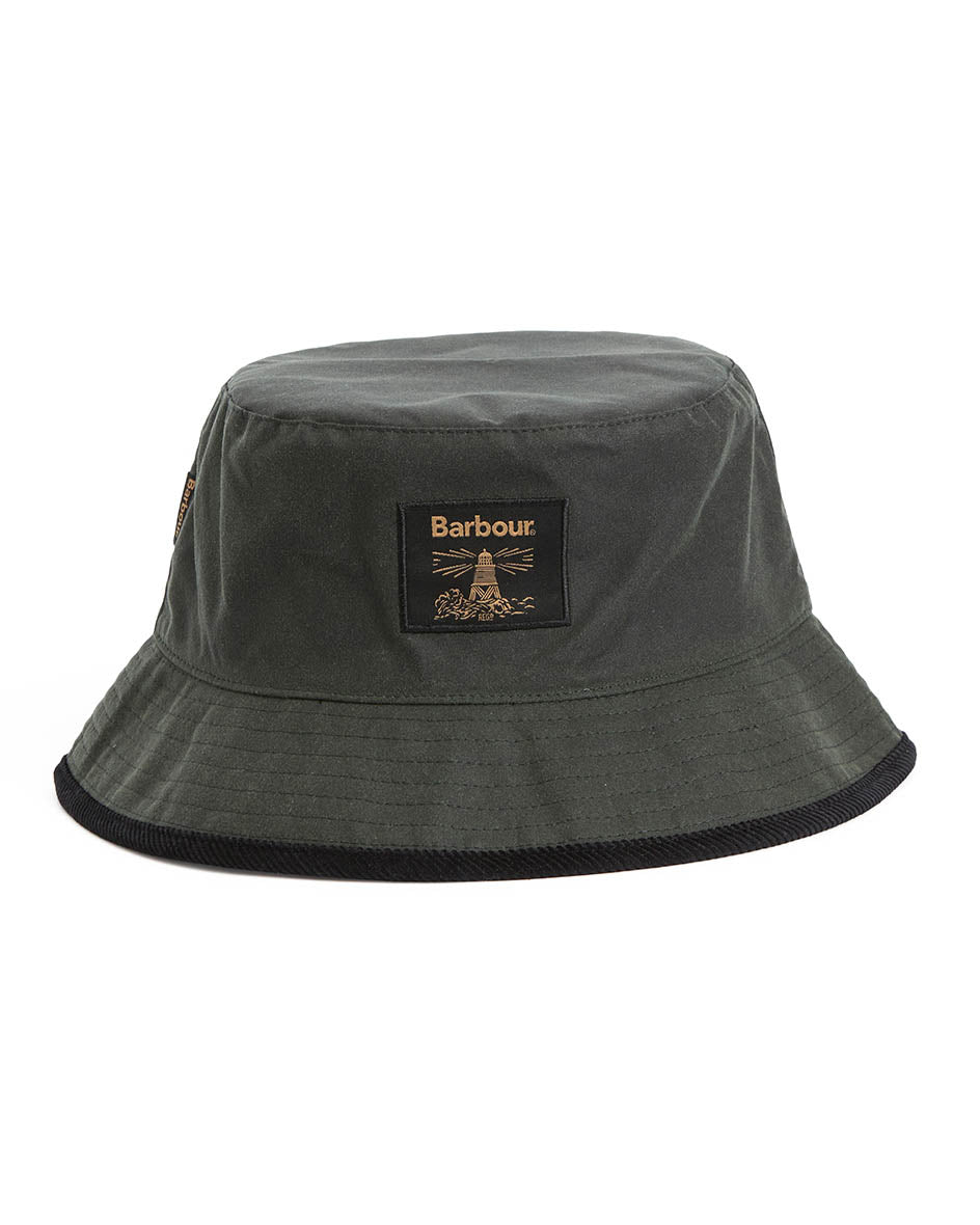 Barbour Field Wax Mens Bucket Hat Sage