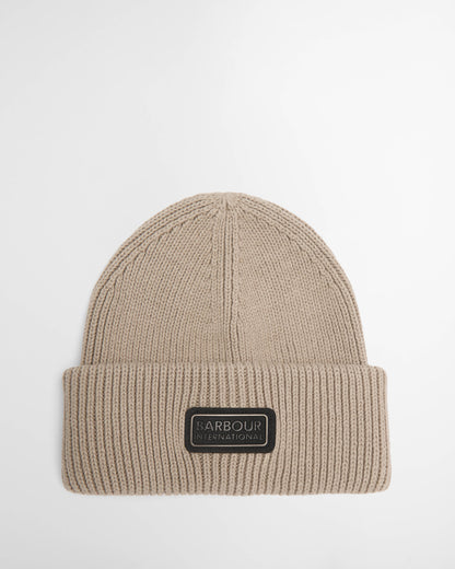 Barbour International Craywell Mens Beanie Hat - Concrete | CHO | Designer Mens Beanies