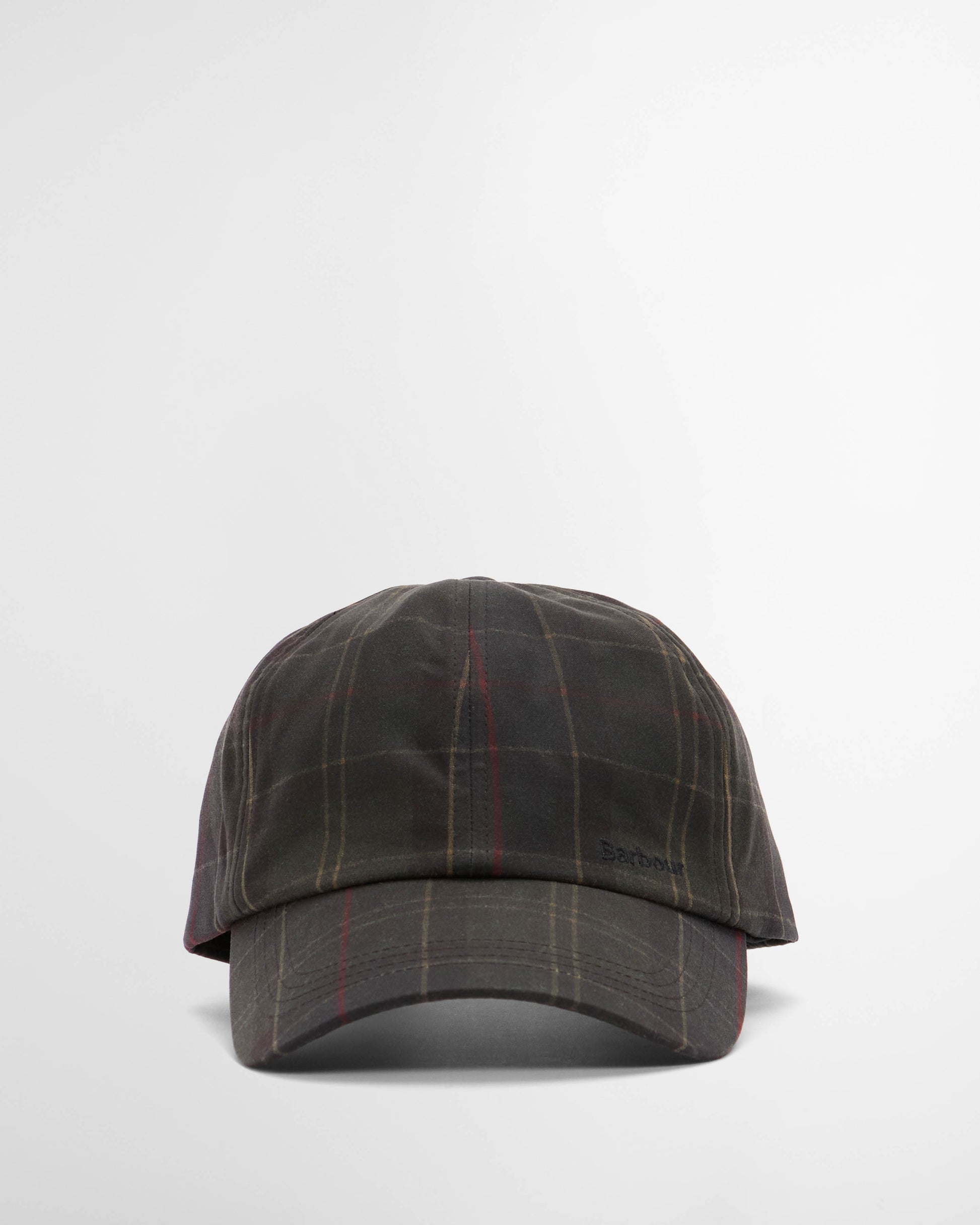 Barbour Haydon Mens Tartan Cap - Dark Classic Tartan, front.