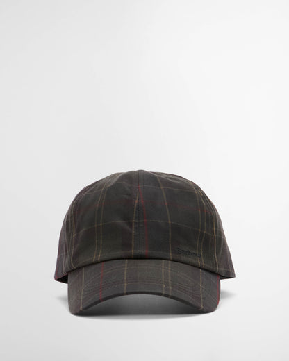 Barbour Haydon Mens Tartan Cap - Dark Classic Tartan, front.