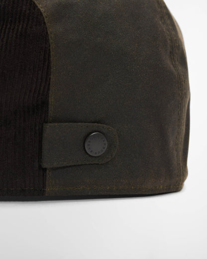 Barbour Ashby Mens Flat Cap - Olive | CHO | Designer Mens Flat Caps
