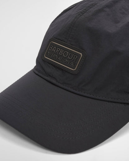 Barbour International Mens Inline Cap - Black | CHO | Designer Mens Caps
