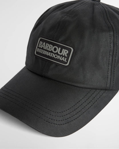 Barbour International Tourer Duke Mens Wax Cap - Black | CHO | Designer Mens Caps