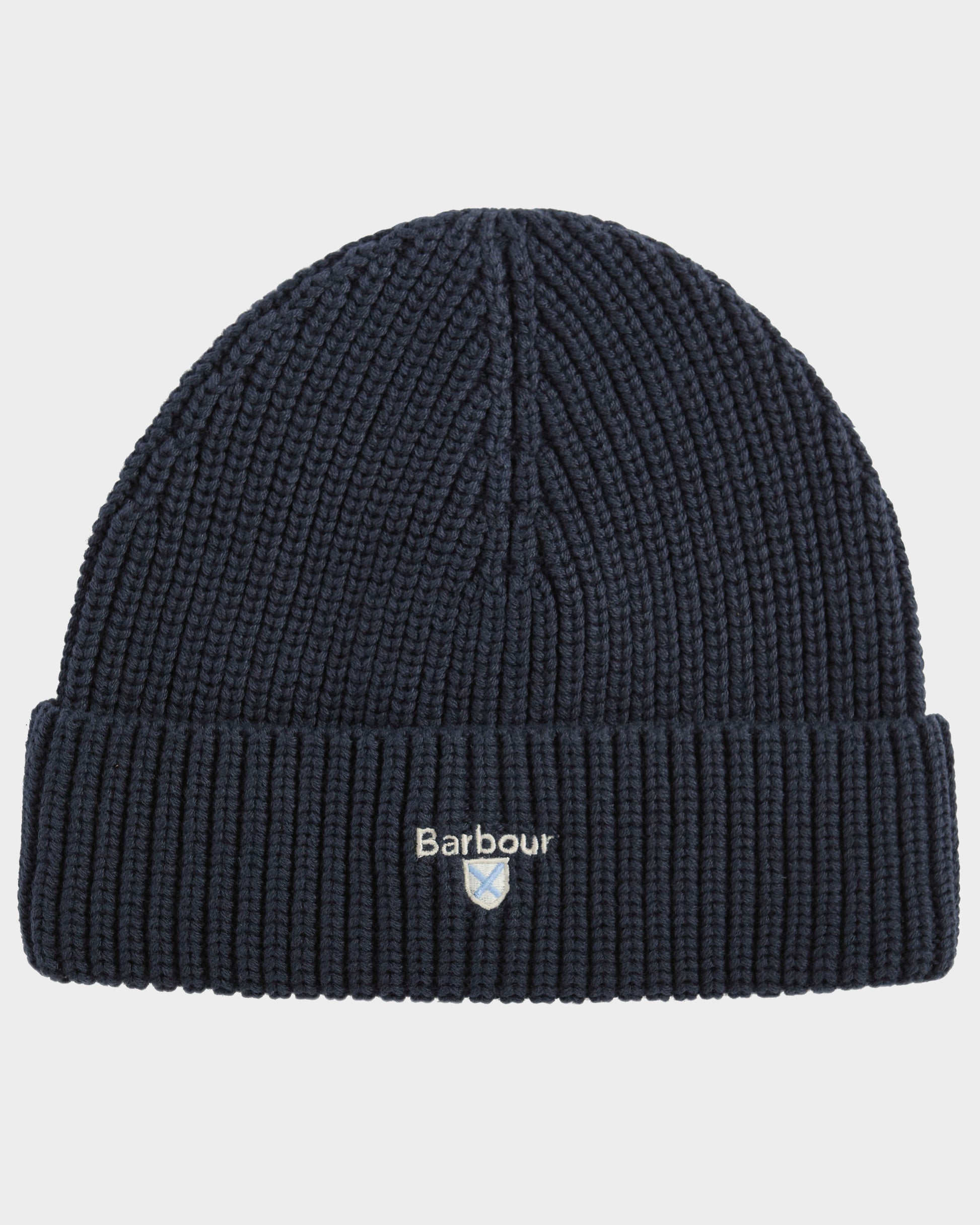Barbour Cascade Mens Knitted Beanie Hat - Navy | CHO | Designer Mens Beanies