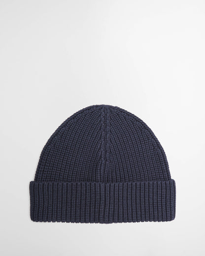 Barbour Cascade Mens Knitted Beanie Hat - Navy | CHO | Designer Mens Beanies