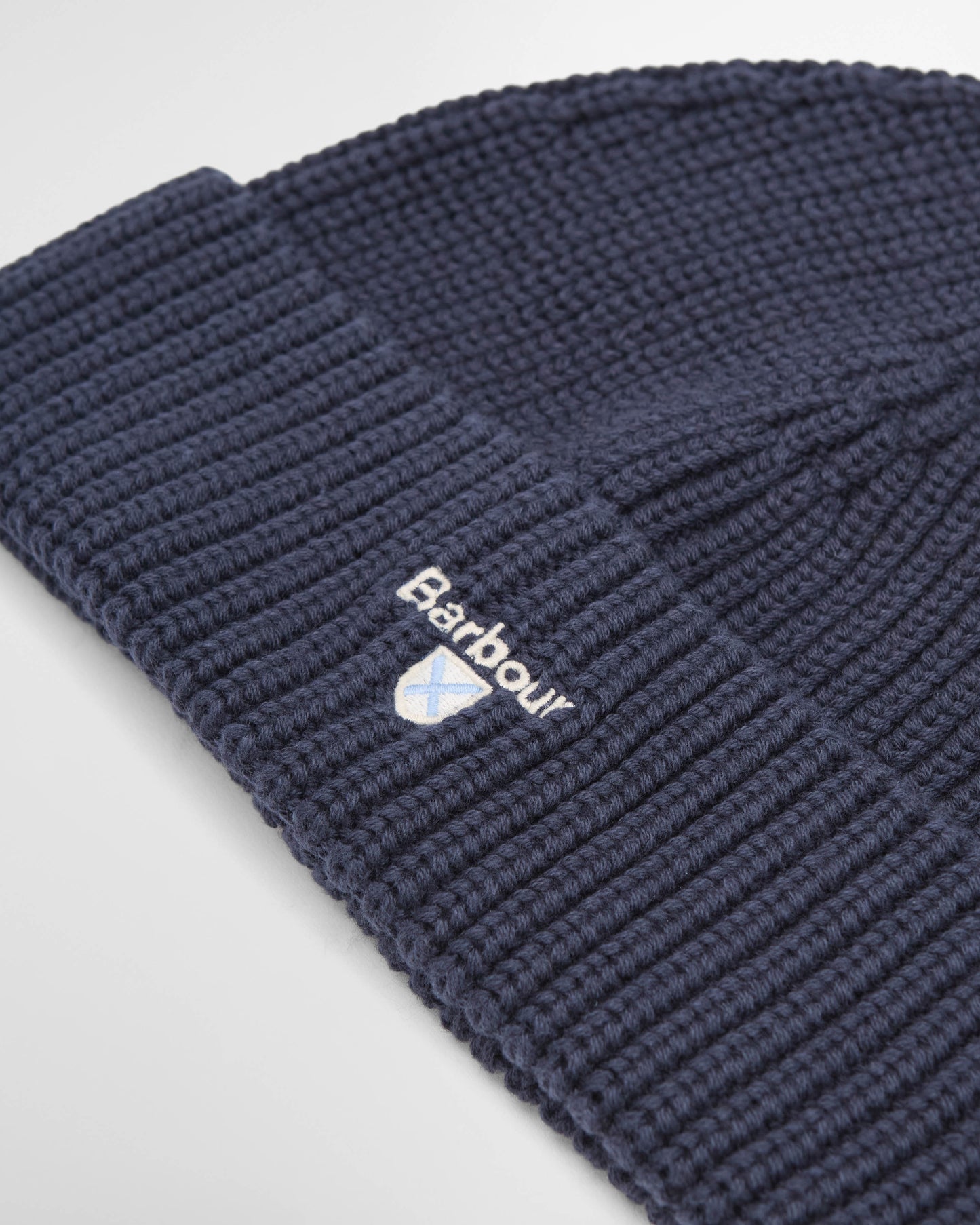 Barbour Cascade Mens Knitted Beanie Hat - Navy | CHO | Designer Mens Beanies