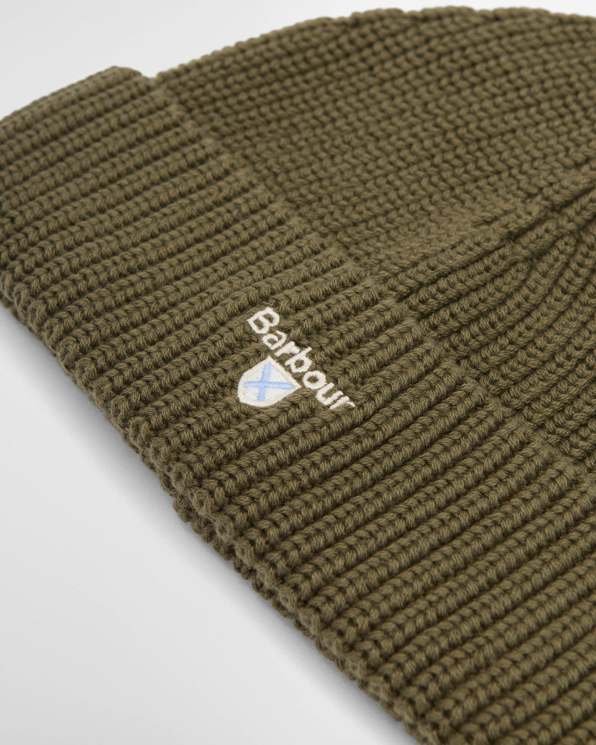 Barbour Cascade Mens Knitted Beanie Hat - Olive | CHO | Designer Mens Beanies
