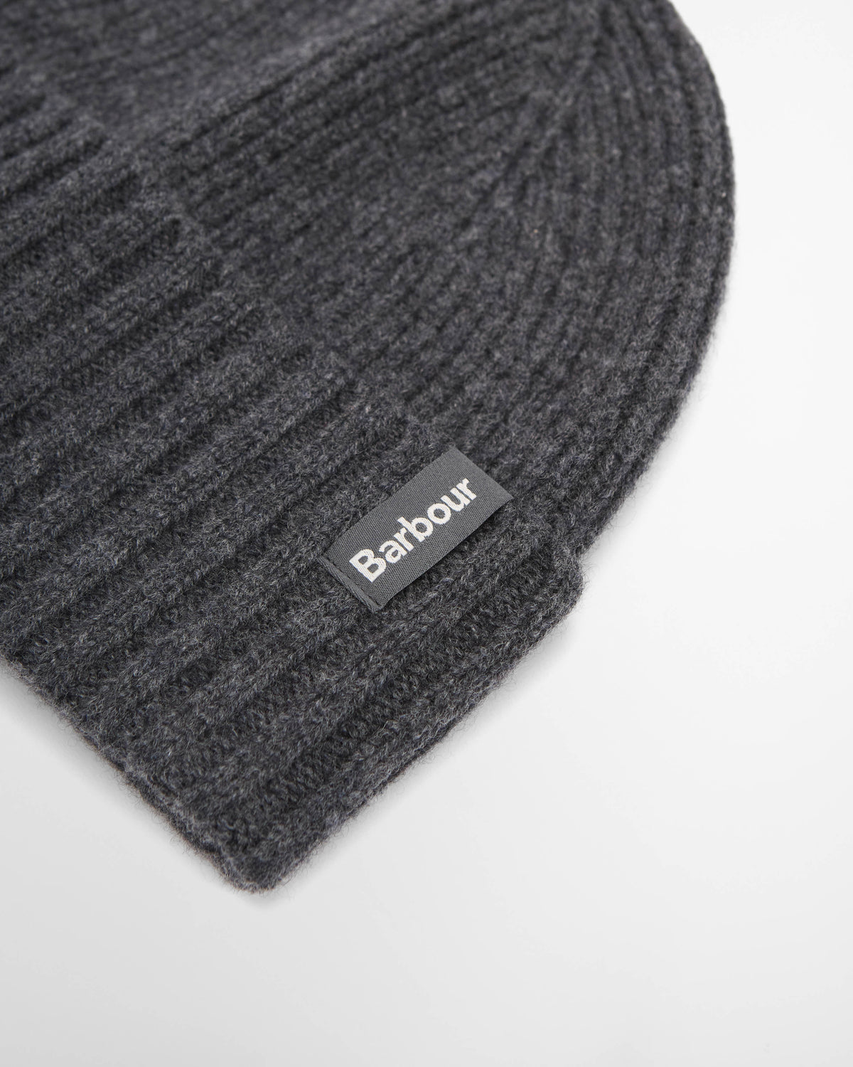 Barbour Danforth Mens Knitted Beanie Hat - Charcoal | CHO | Designer Mens Beanies
