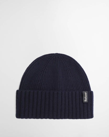 Barbour Danforth Mens Knitted Beanie Hat - Navy | CHO | Designer Mens Beanies