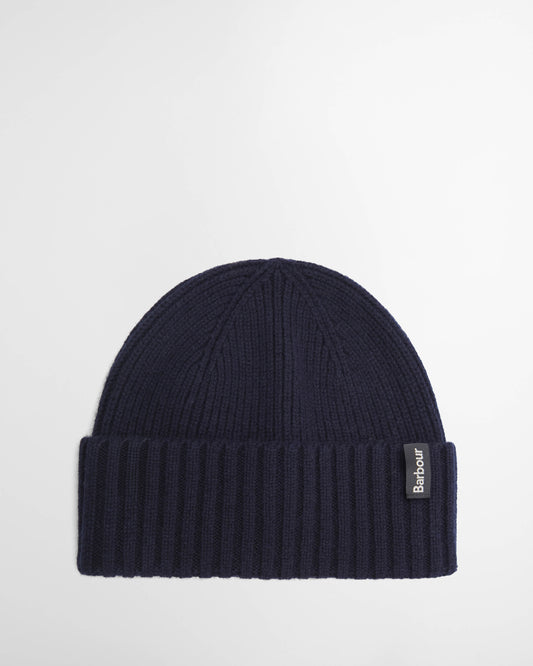 Barbour Danforth Mens Knitted Beanie Hat - Navy | CHO | Designer Mens Beanies
