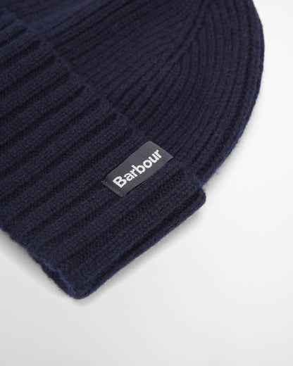 Barbour Danforth Mens Knitted Beanie Hat - Navy | CHO | Designer Mens Beanies