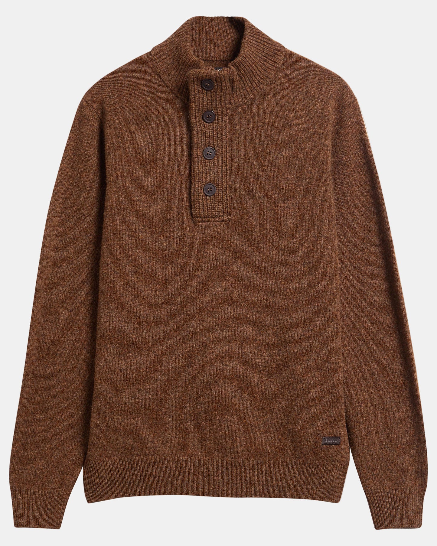 Barbour Essential Patch Half Zip Mens Jumper - Bracken