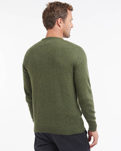 Barbour Essential Tisbury Mens Crew Neck Sweater - Forest | CHO | Designer Mens Crew Neck Jumpers
