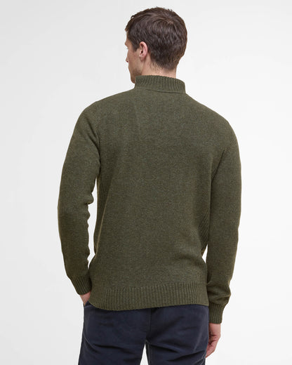 Barbour Nelson Essential Mens Half Zip Knitted Jumper - Seaweed | CHO | Designer Mens Quarter Zip Jumpers