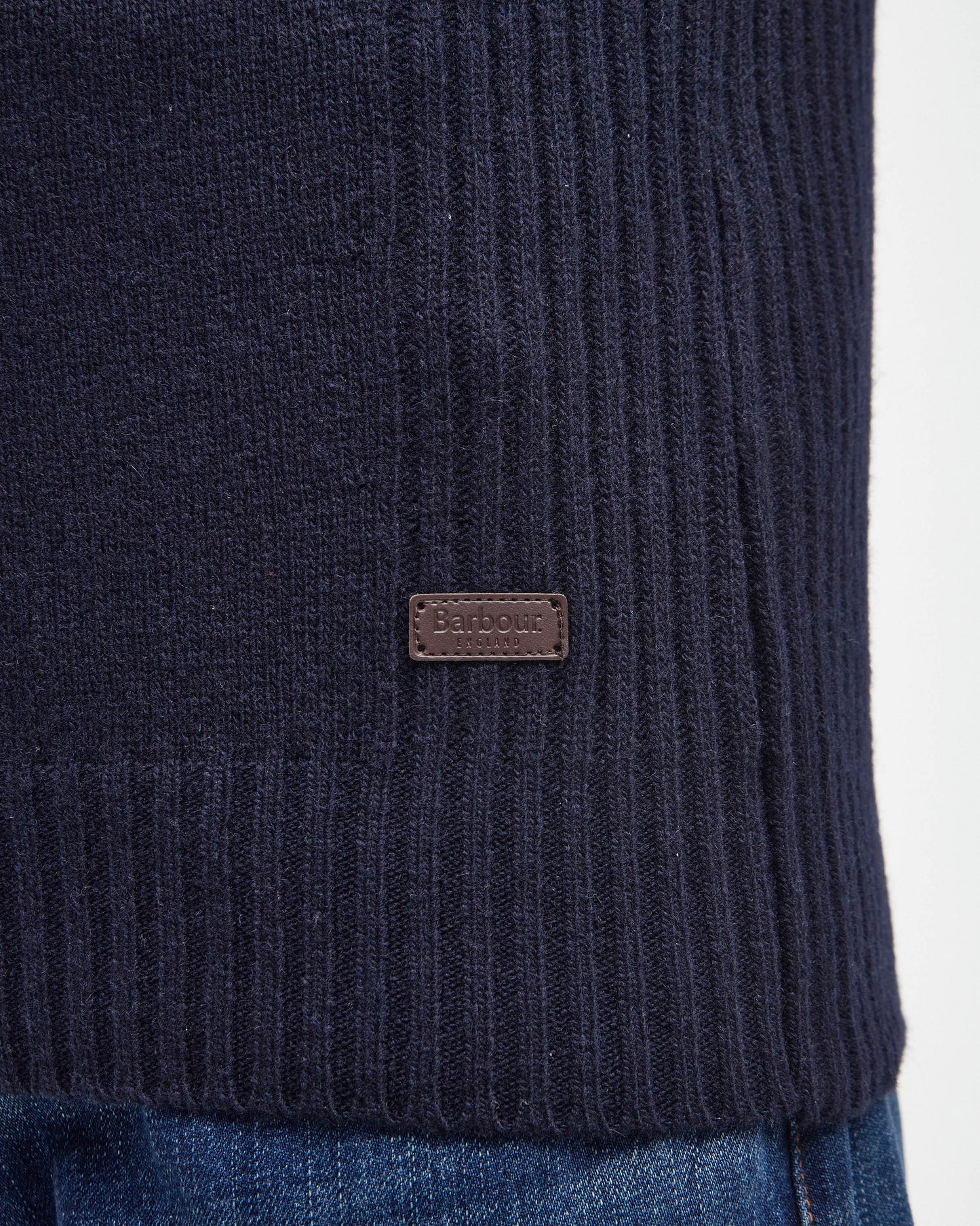 Barbour Nelson Essential Mens Half Zip Knitted Jumper - Navy | CHO | Designer Mens Quarter Zip Jumpers