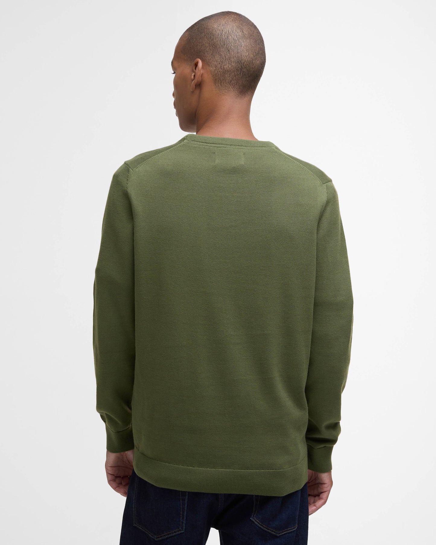 Barbour Pima Cotton Mens Crew Sweatshirt - Winter Moss