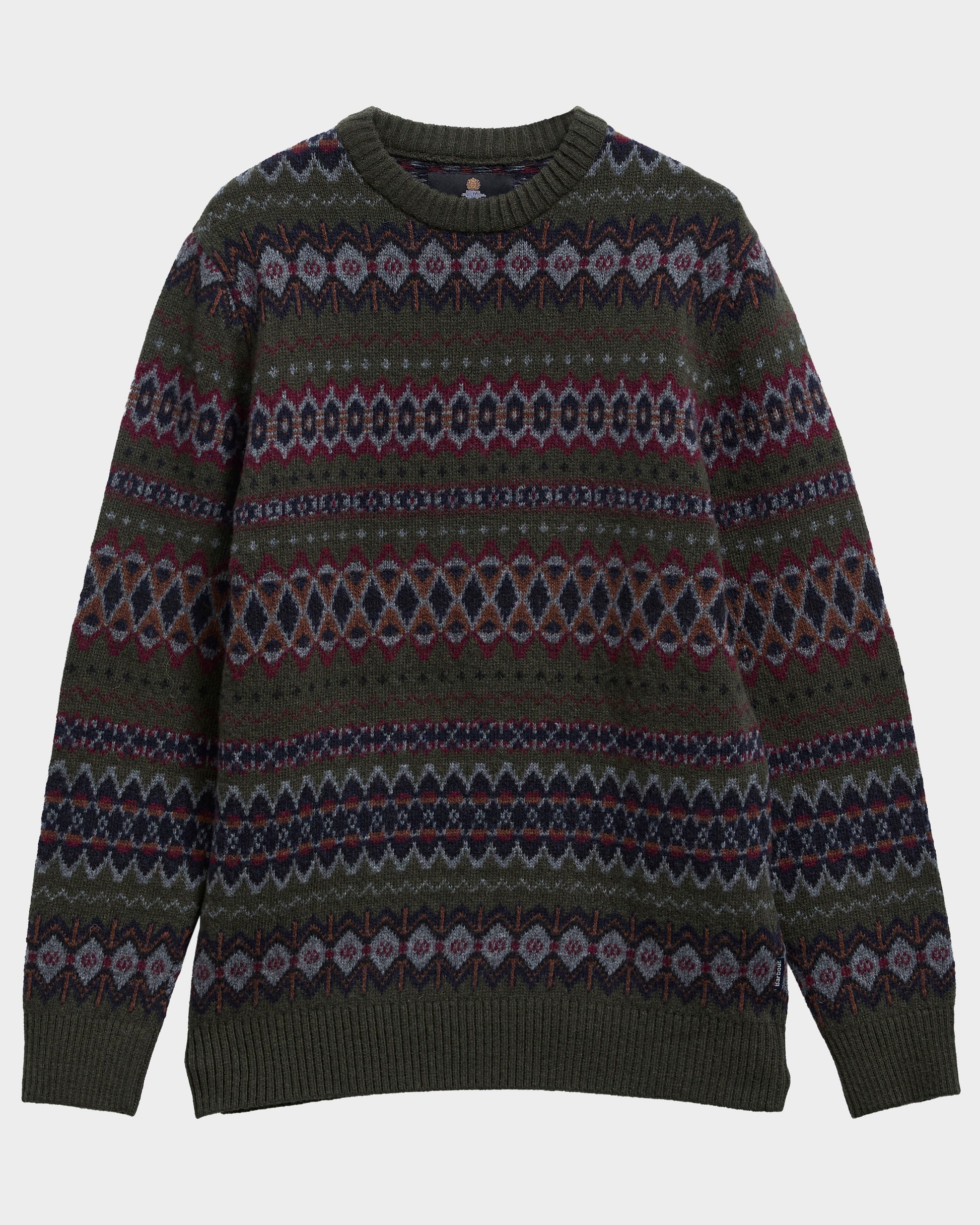 Barbour Case Fairisle Mens Jumper - Shadow | CHO | Designer Mens Jumpers