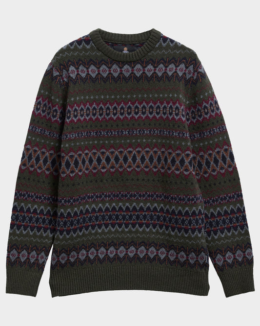 Barbour Case Fairisle Mens Jumper - Shadow | CHO | Designer Mens Jumpers