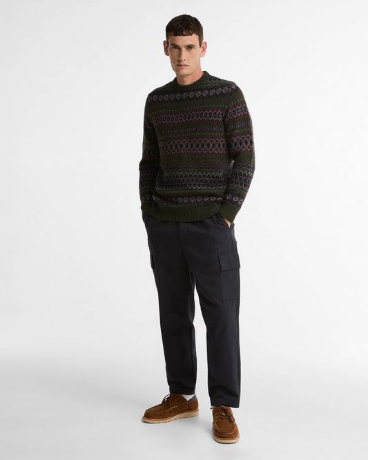 Barbour Case Fairisle Mens Jumper - Shadow | CHO | Designer Mens Jumpers