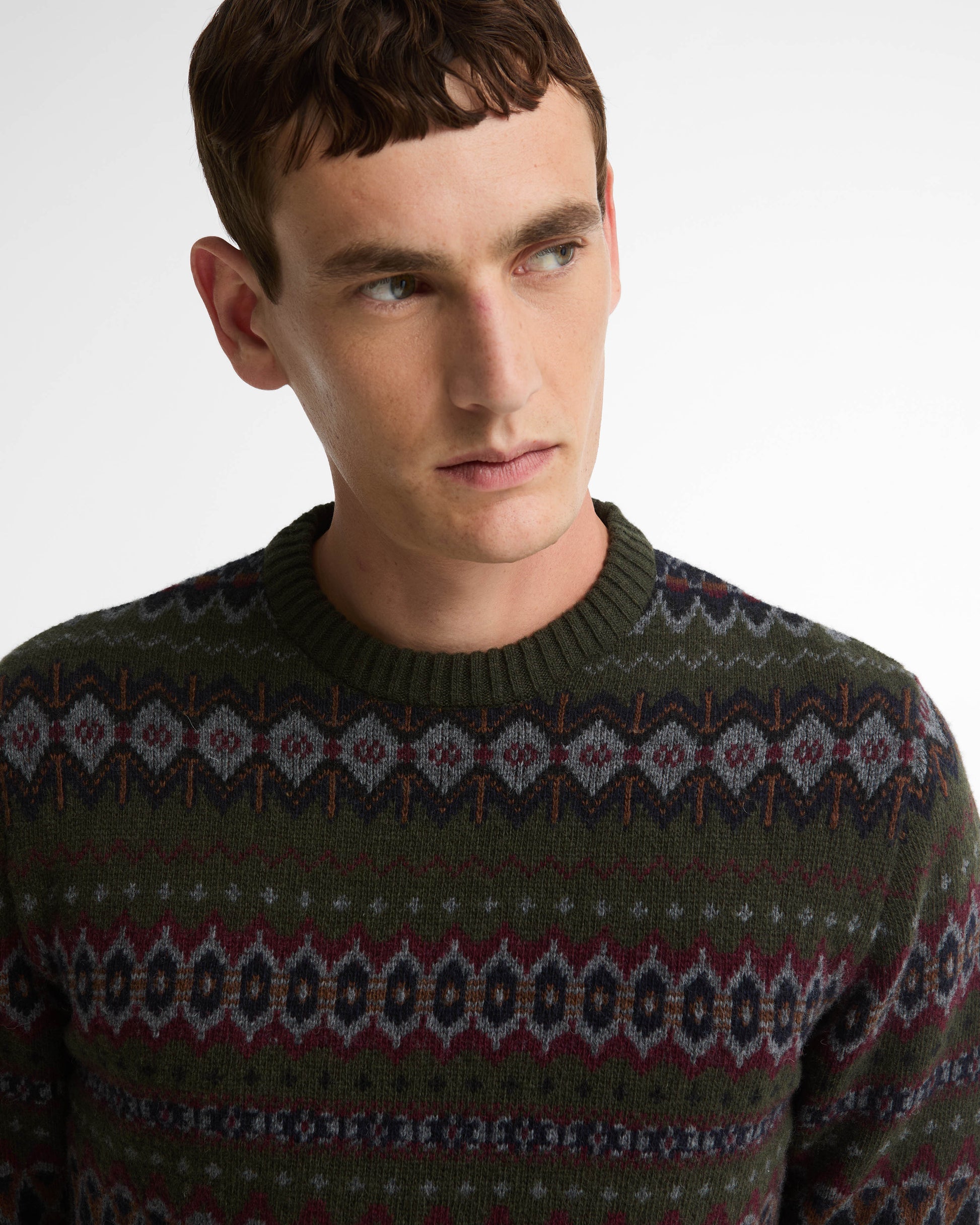 Barbour Case Fairisle Mens Jumper - Shadow | CHO | Designer Mens Jumpers