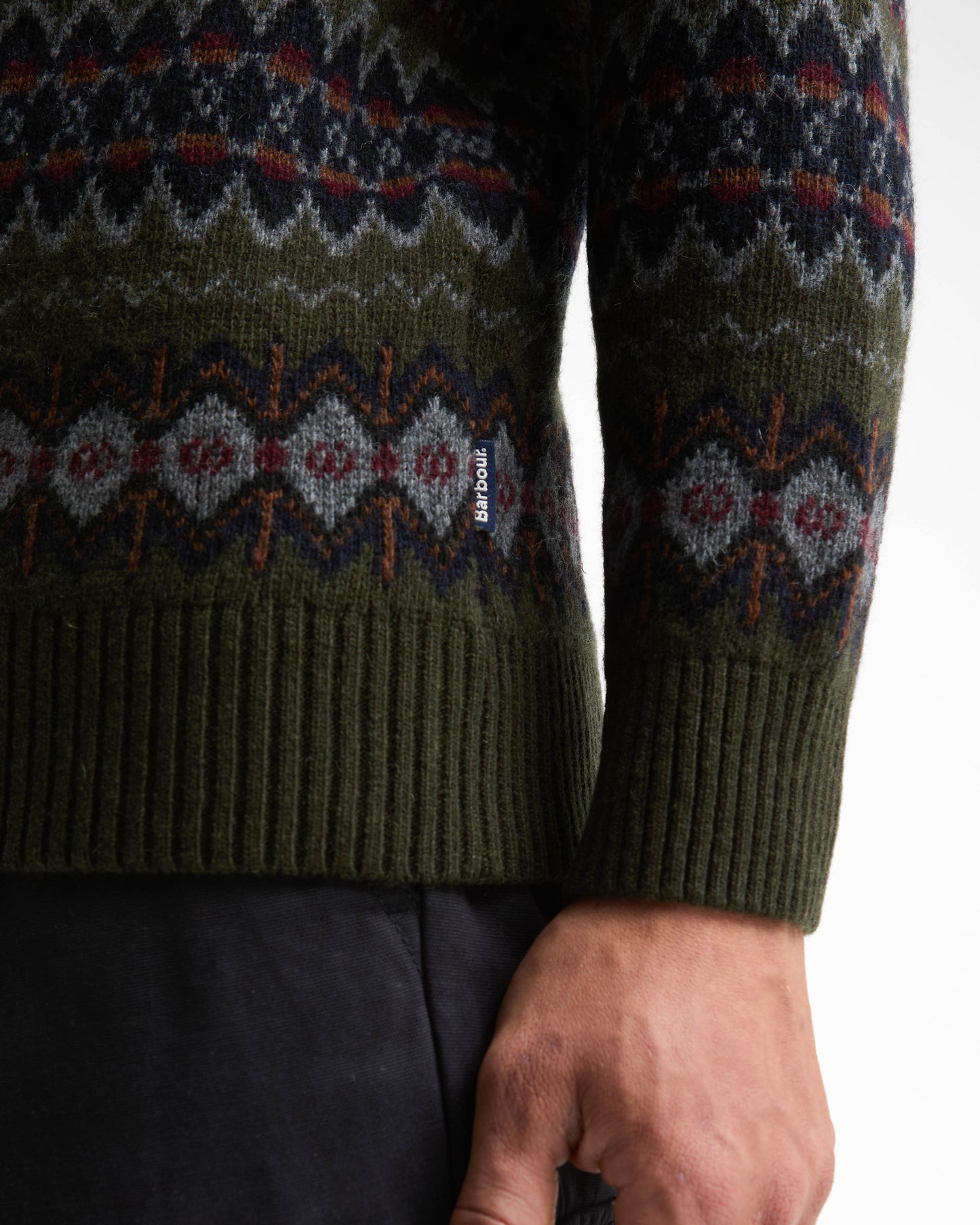 Barbour Case Fairisle Mens Jumper - Shadow | CHO | Designer Mens Jumpers