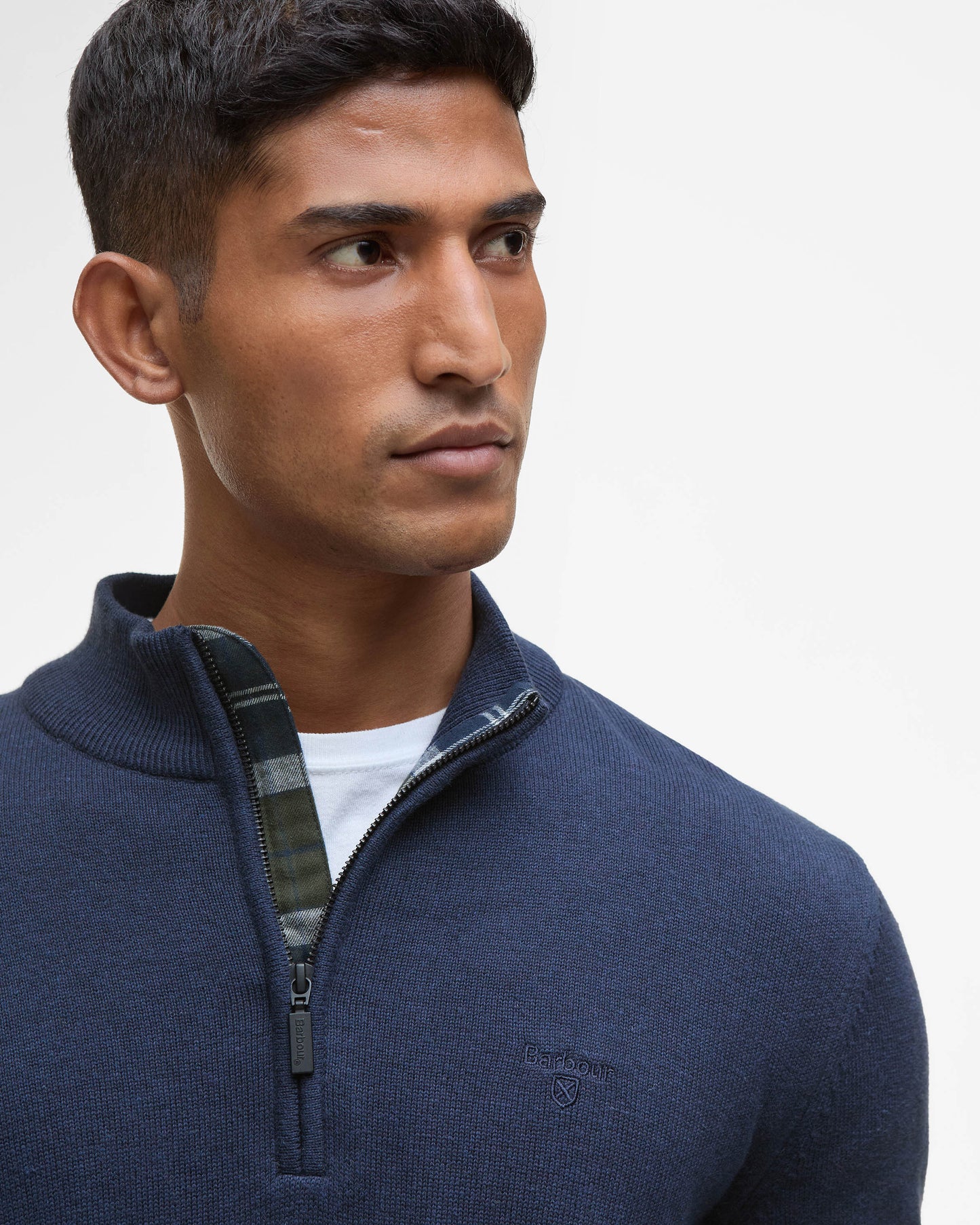 Barbour Avoch Mens Half Zip Jumper - Navy Marl