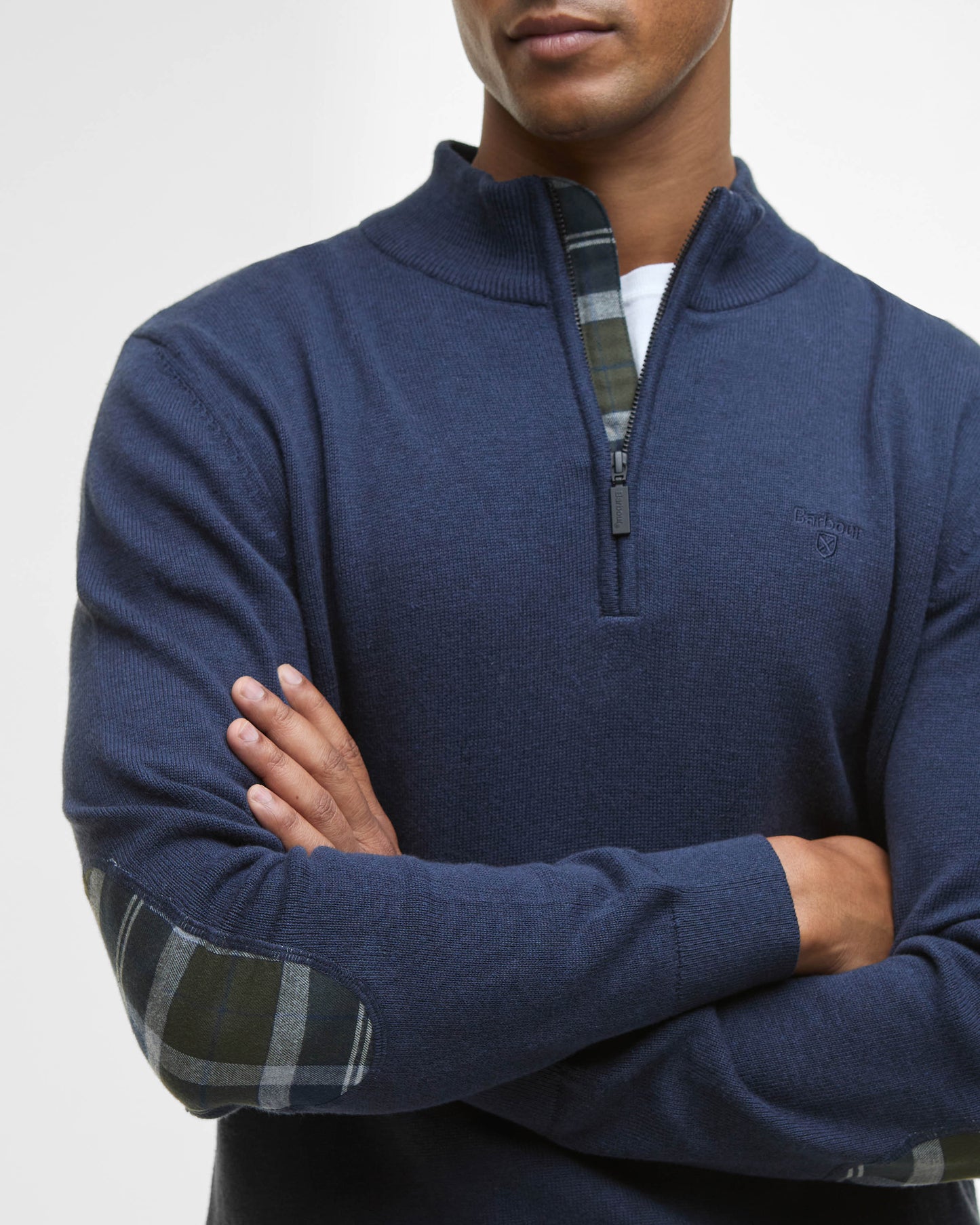 Barbour Avoch Mens Half Zip Jumper - Navy Marl