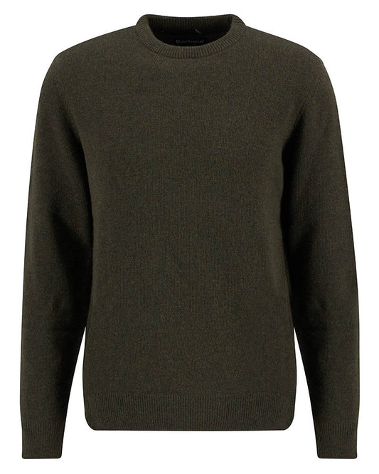 Barbour Holden Mens Crew Neck Knitted Sweater - Olive Marl