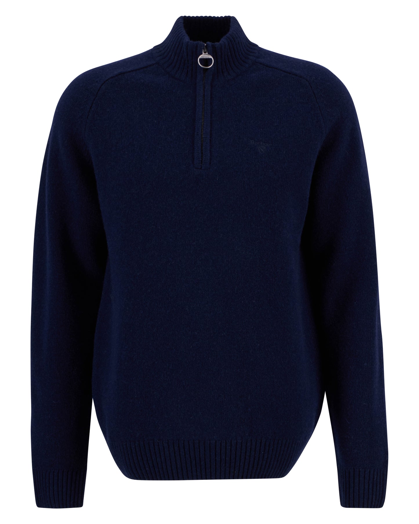 Barbour Grangetown Mens Half Zip Knitted Jumper - Navy