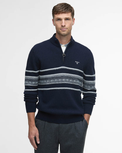 Barbour Kepwick Mens Half Zip Jumper - Navy