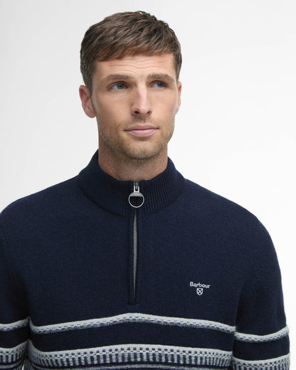 Barbour Kepwick Mens Half Zip Jumper - Navy