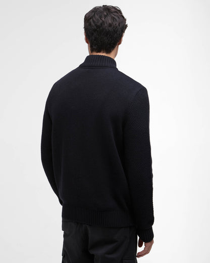 Barbour International Enfield Mens Funnel Neck Jumper - Black