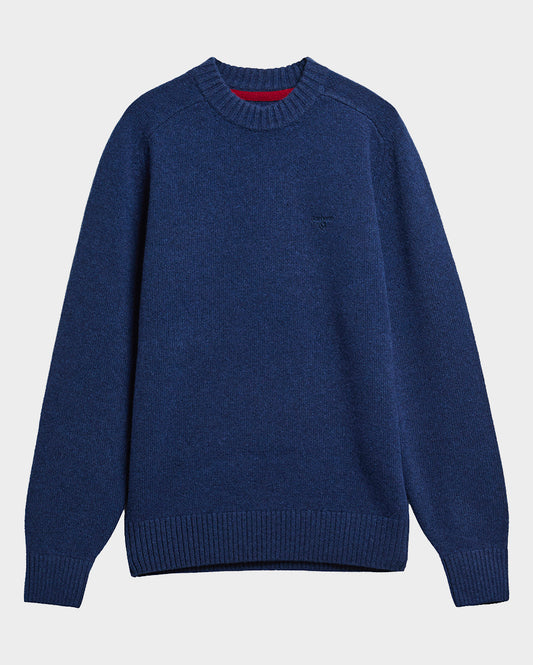Barbour Newtown Mens Crew Neck Sweater - Inky Blue | CHO | Designer Mens Crew Neck Jumpers