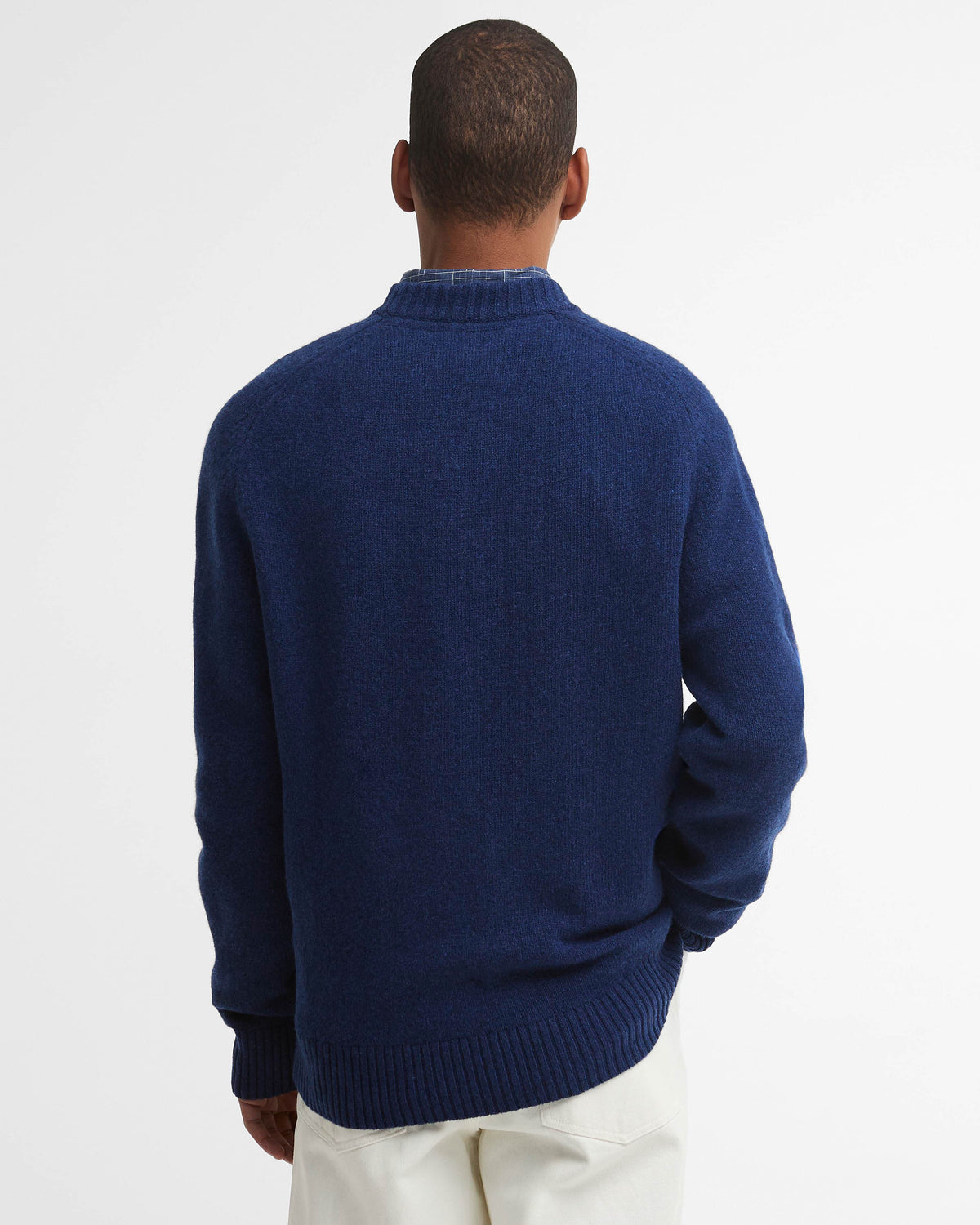 Barbour Newtown Mens Crew Neck Sweater - Inky Blue | CHO | Designer Mens Crew Neck Jumpers