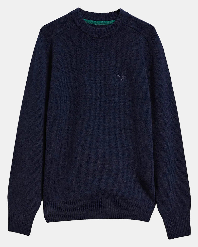 Barbour Newtown Mens Crew Neck Sweater - Navy | CHO | Designer Mens Crew Neck Jumpers