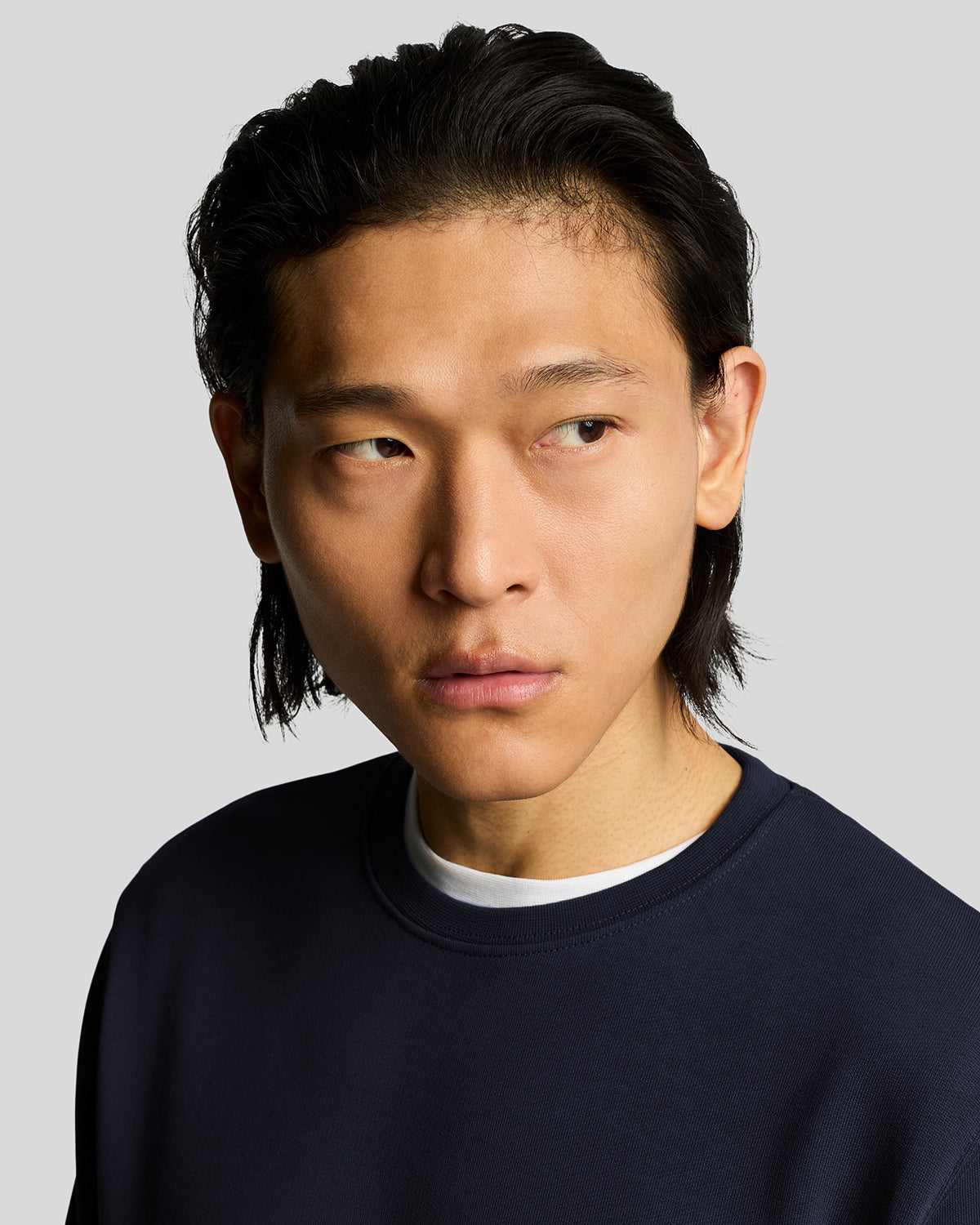 Lyle & Scott Superfine Crew Neck Sweatshirt - Z271 Dark Navy