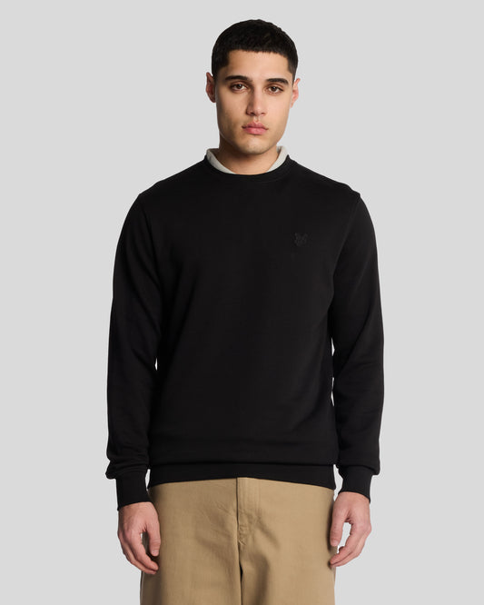Lyle & Scott Superfine Crew Neck Sweatshirt - Z865 Jet Black