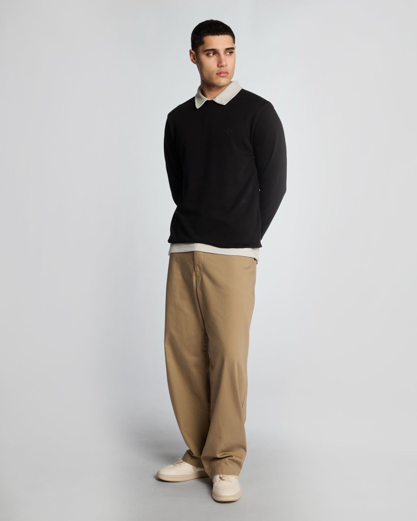Lyle & Scott Superfine Crew Neck Sweatshirt - Z865 Jet Black