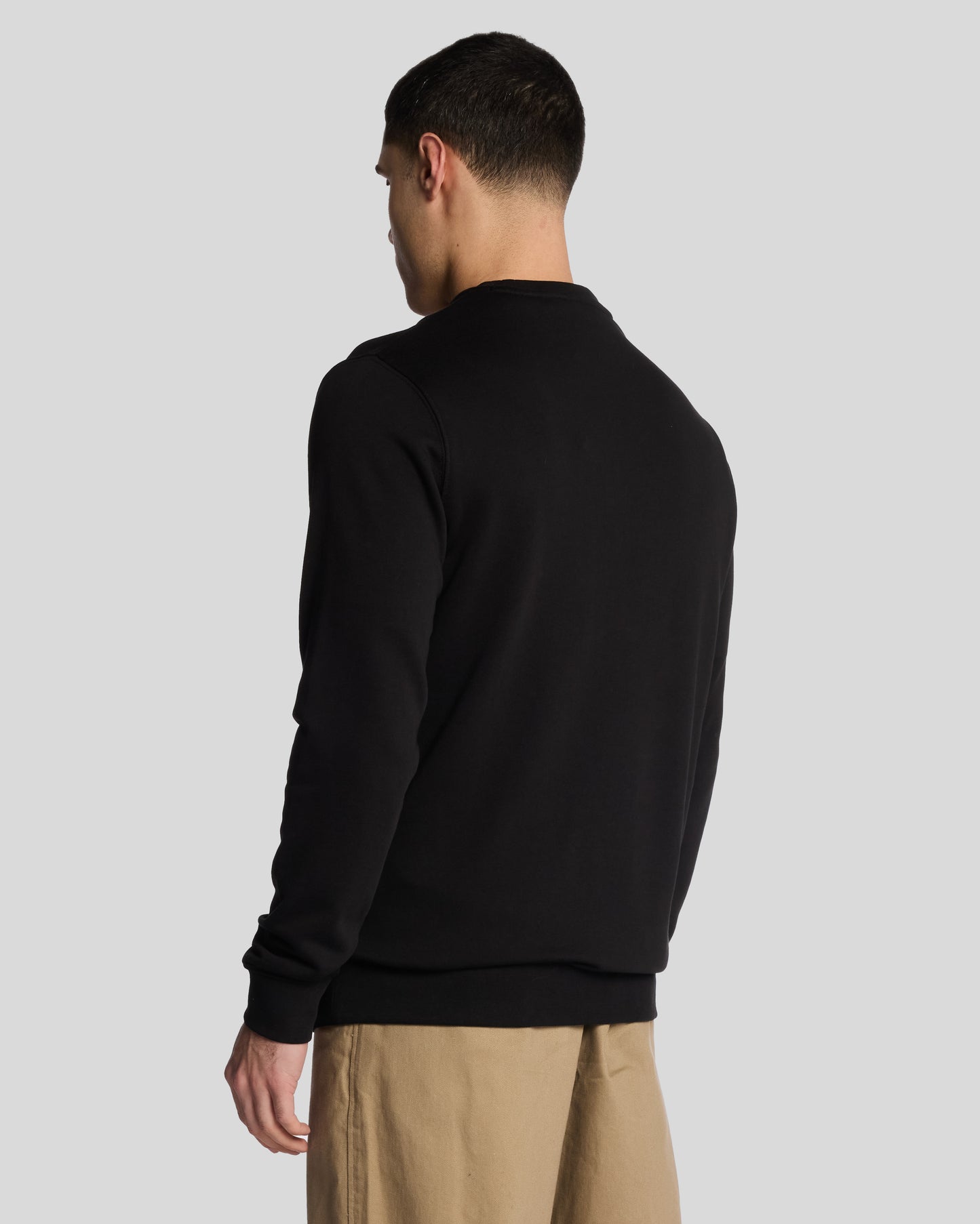 Lyle & Scott Superfine Crew Neck Sweatshirt - Z865 Jet Black
