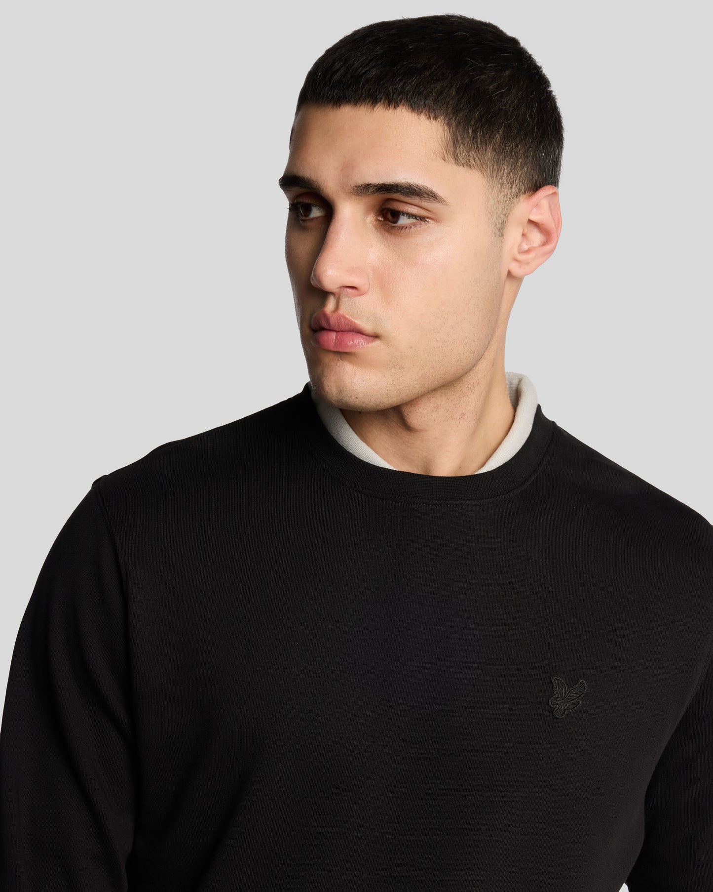 Lyle & Scott Superfine Crew Neck Sweatshirt - Z865 Jet Black