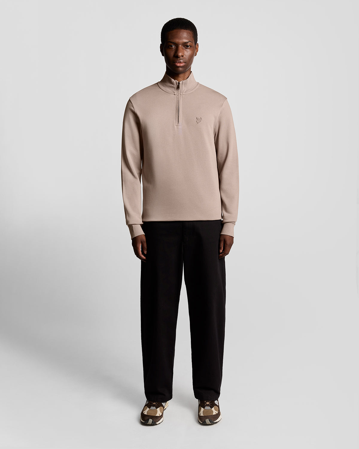 Lyle & Scott Superfine Quarter Zip Sweatshirt - X893 Fife