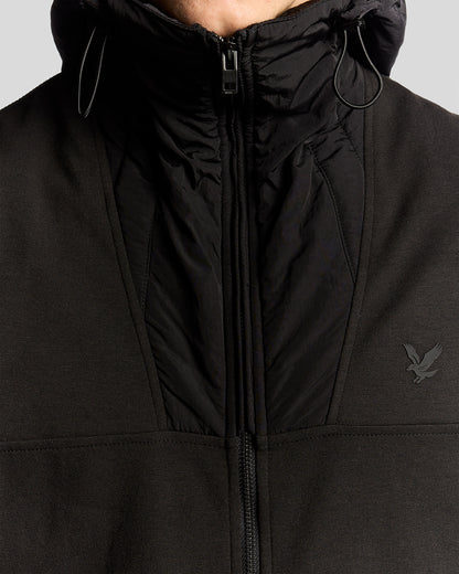 Lyle & Scott Panelled Hybrid Jacket - X002 Black Ice