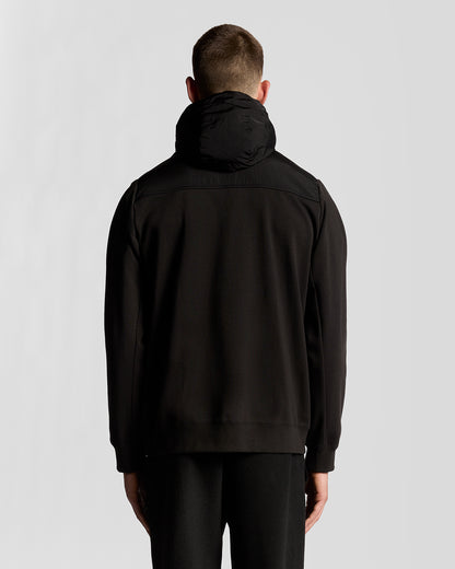 Lyle & Scott Panelled Hybrid Jacket - X002 Black Ice